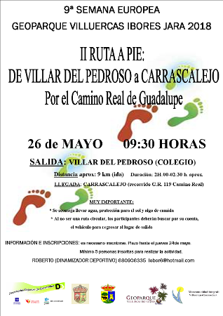26II RUTA A PIE. DE VILLAR DEL PEDROSO A CARRASCALEJO POR EL CAMINO REAL 2018.png