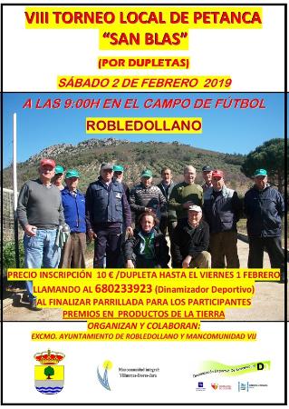 Robledollano. VII Torneo Petanca San Blas