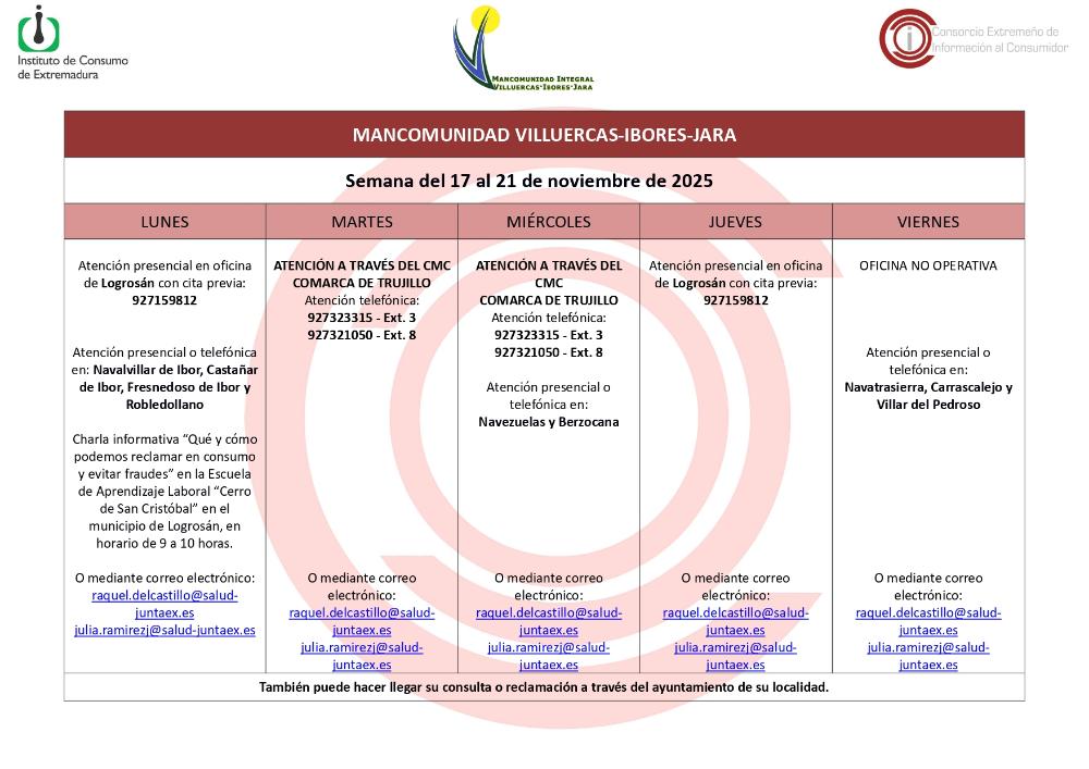 Centro Mancomunado de Consumo Villuercas-Ibores-Jara.