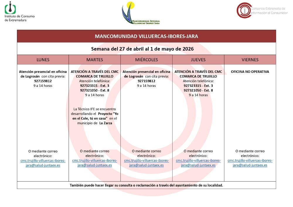 Centro Mancomunado de Consumo Villuercas-Ibores-Jara.