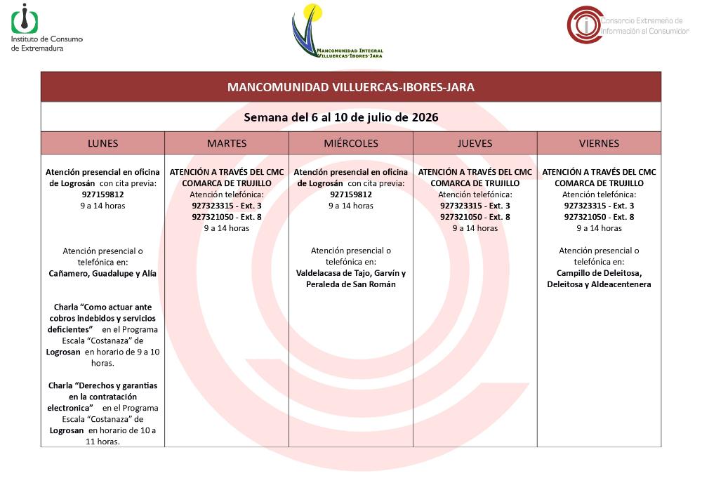 Centro Mancomunado de Consumo Villuercas-Ibores-Jara.