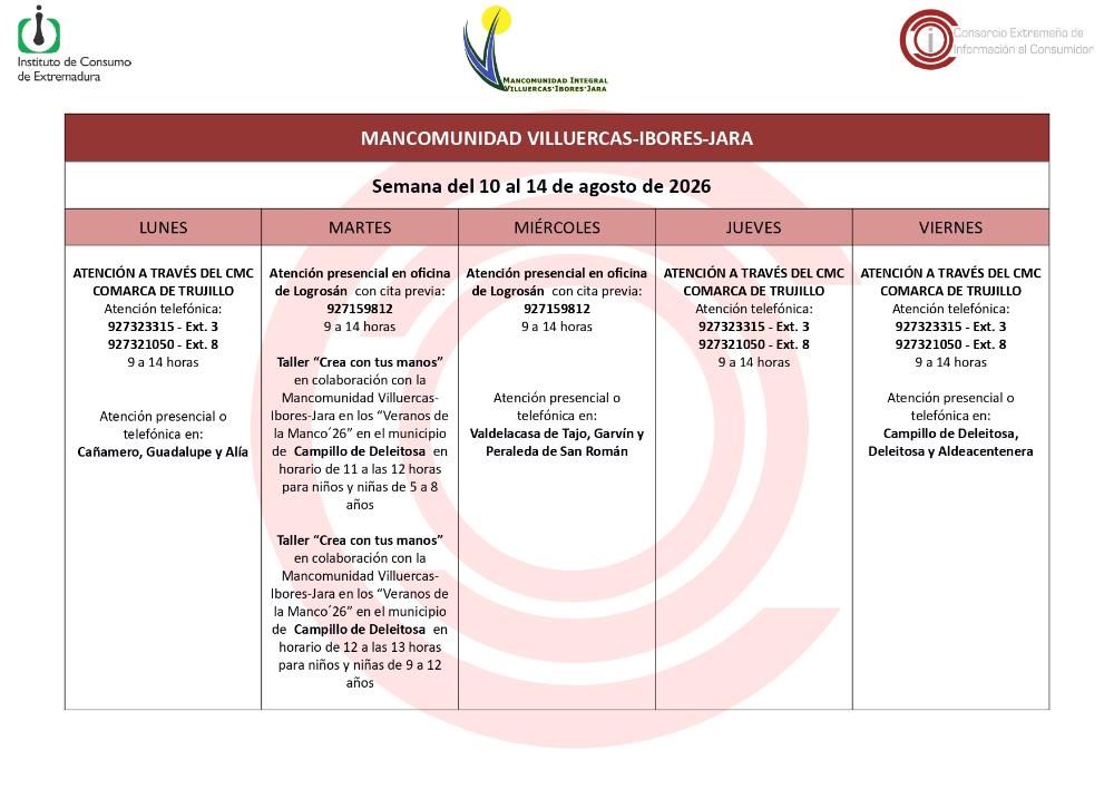 Centro Mancomunado de Consumo Villuercas-Ibores-Jara.