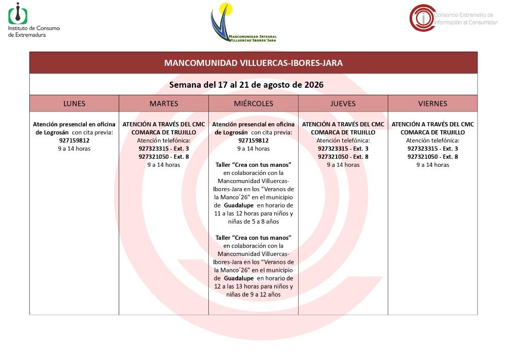 Centro Mancomunado de Consumo Villuercas-Ibores-Jara.