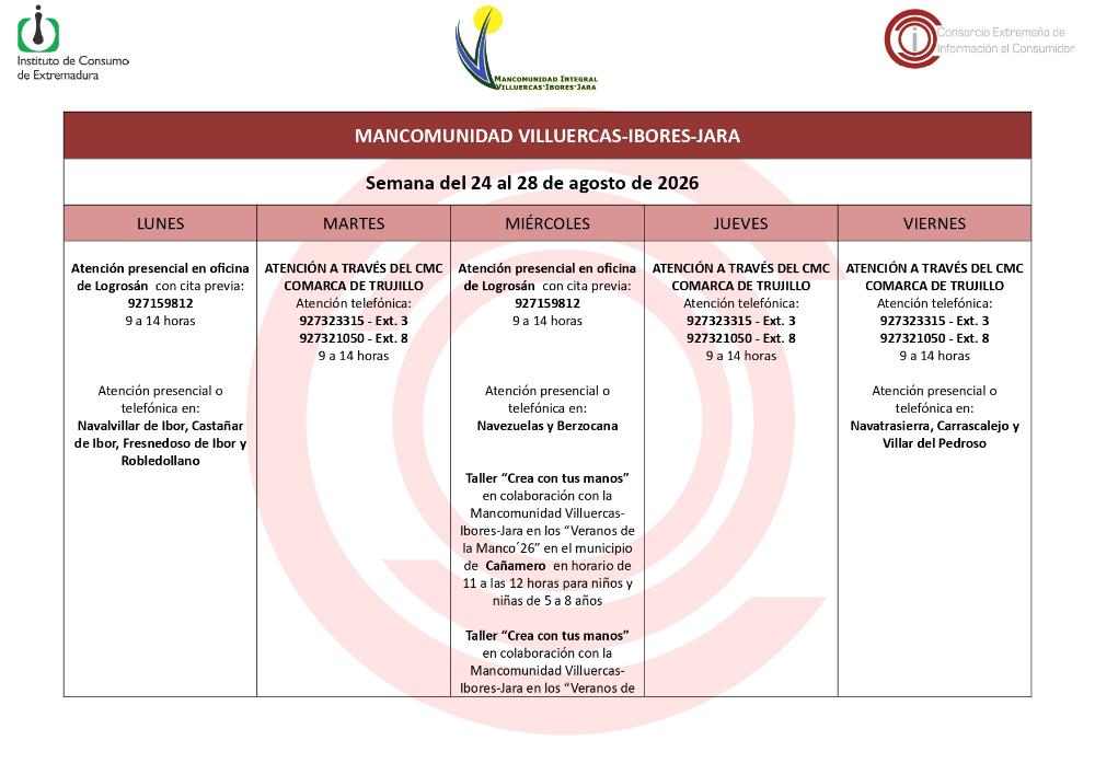 Centro Mancomunado de Consumo Villuercas-Ibores-Jara.