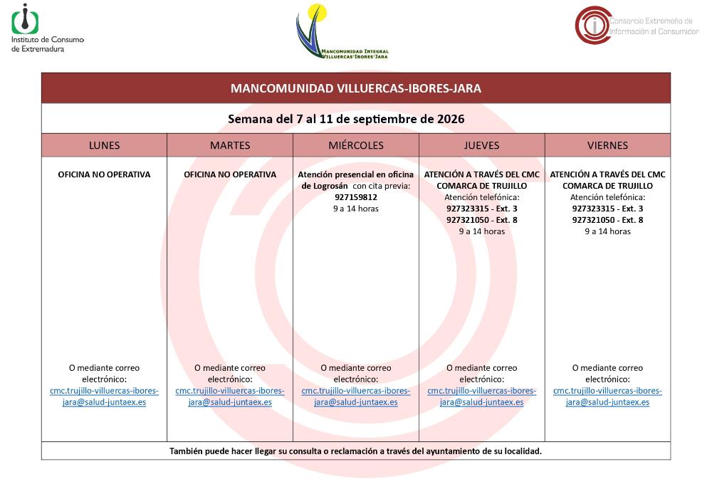 Centro Mancomunado de Consumo Villuercas-Ibores-Jara.